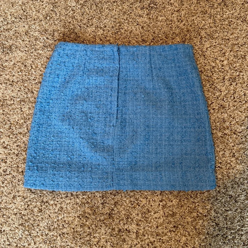 NWT Blue Tweed Blazer Skirt Set - Picture 6 of 6